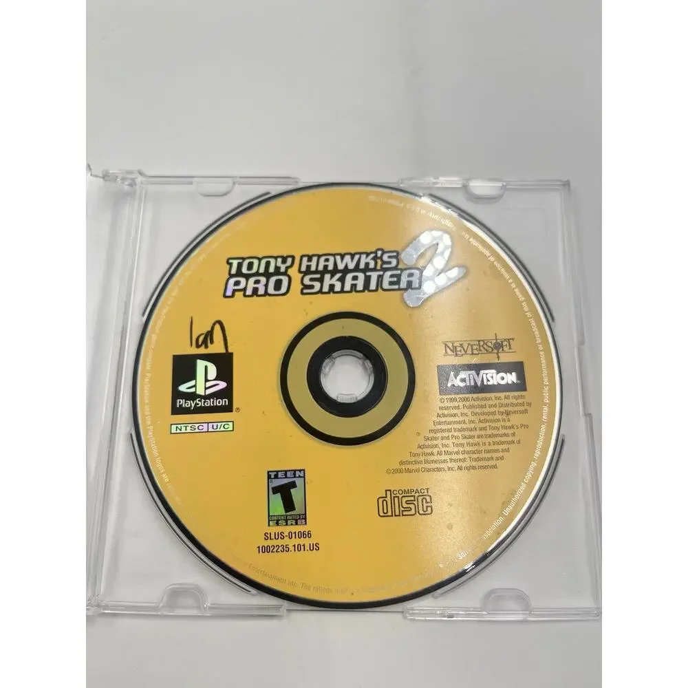 Tony Hawk's Pro Skater 2 (Sony PlayStation 1, 2000) PS1 PSOne PSX PS2 Skating